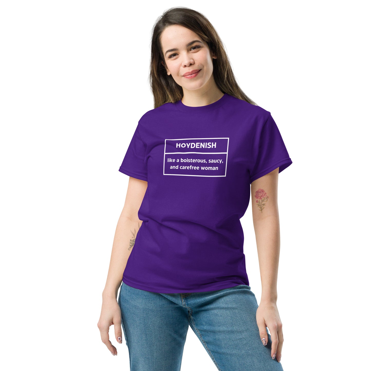 Hoydenish Unisex Classic Tee Purple Mary Neal Adult