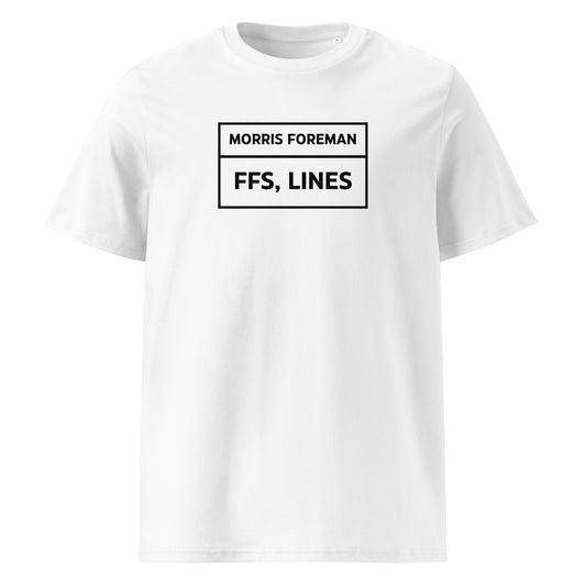 Morris Foreman Lines Unisex Organic Cotton T-shirt Adult White