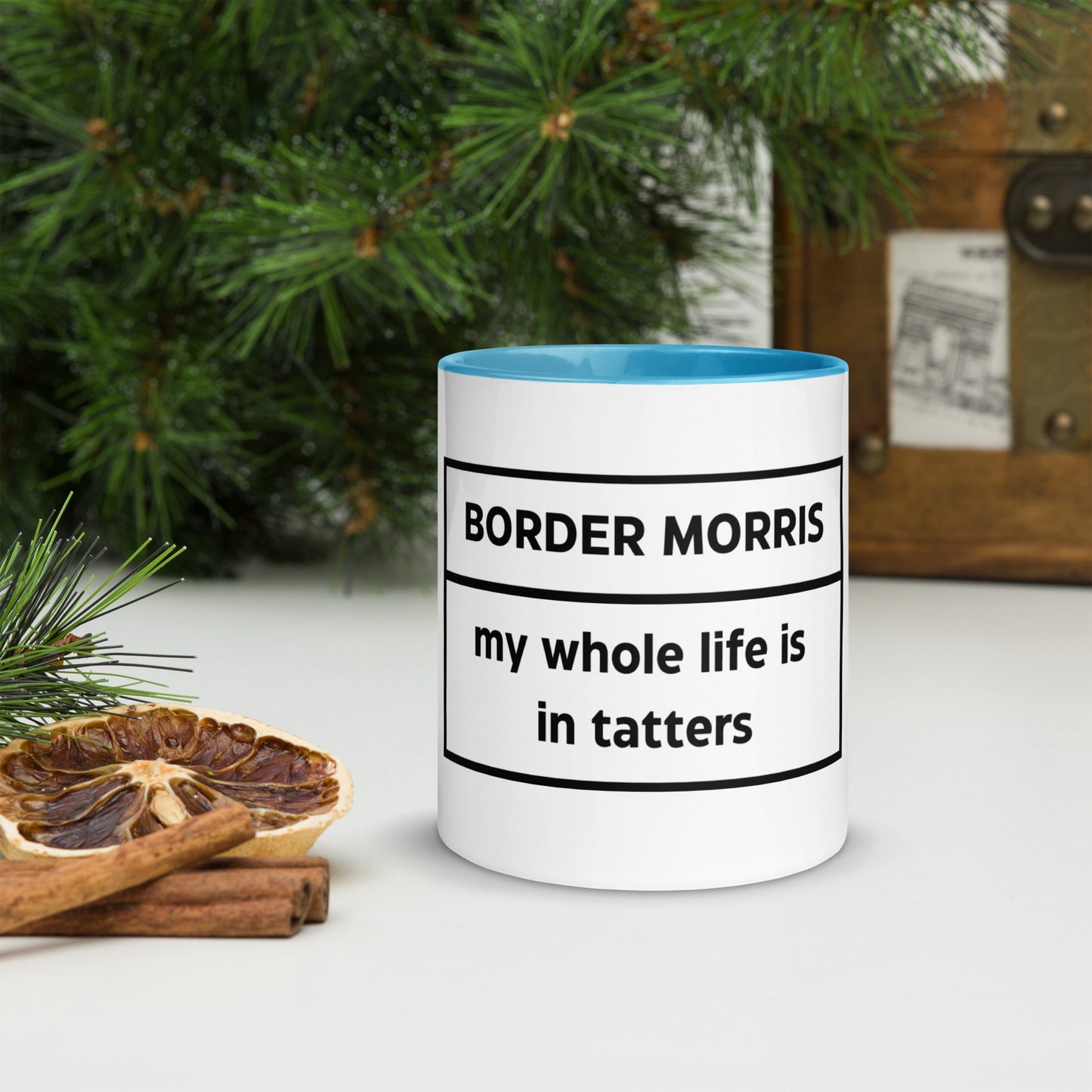 Border Tatters Mug with Colour Inside