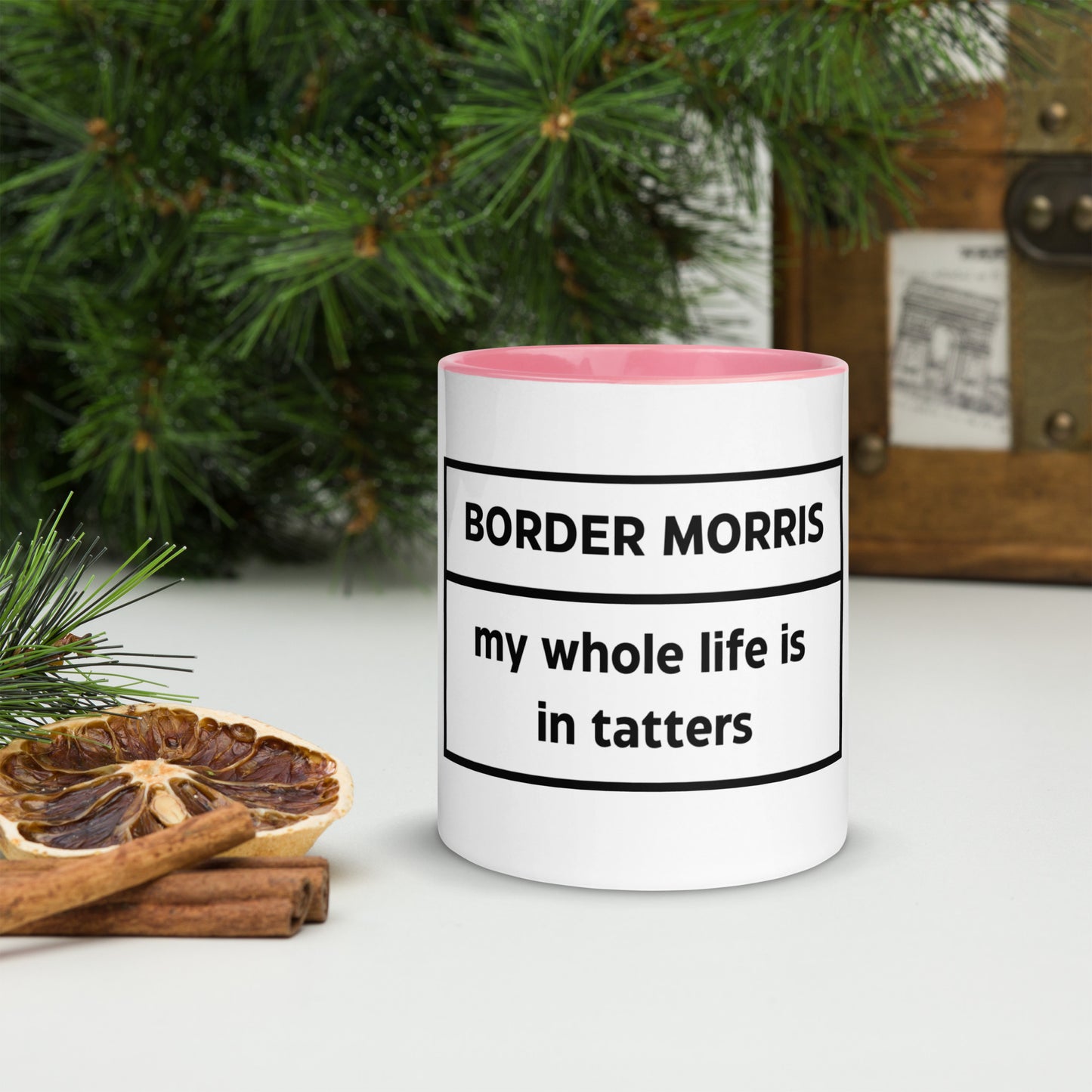 Border Tatters Mug with Colour Inside